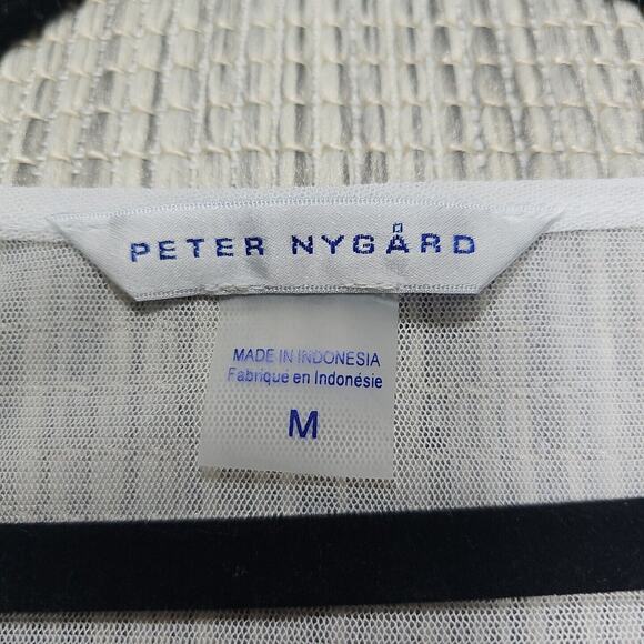 Peter Nygard Sheer White Embroidered Blouse - Picture 3 of 11